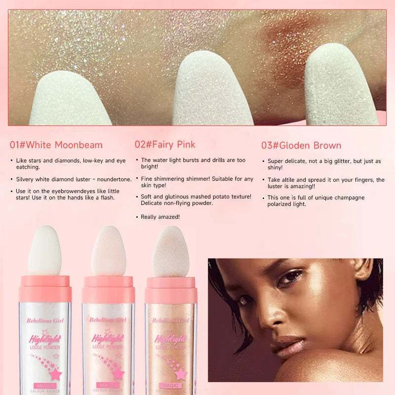 Fairy Shimmer Highlighter Powder-Glitter Wand