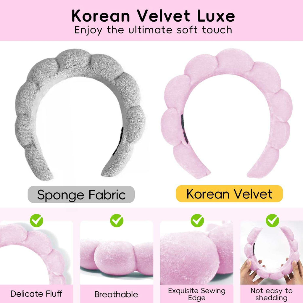 Headband Skincare and Wristband with Hair Clips- Gift set